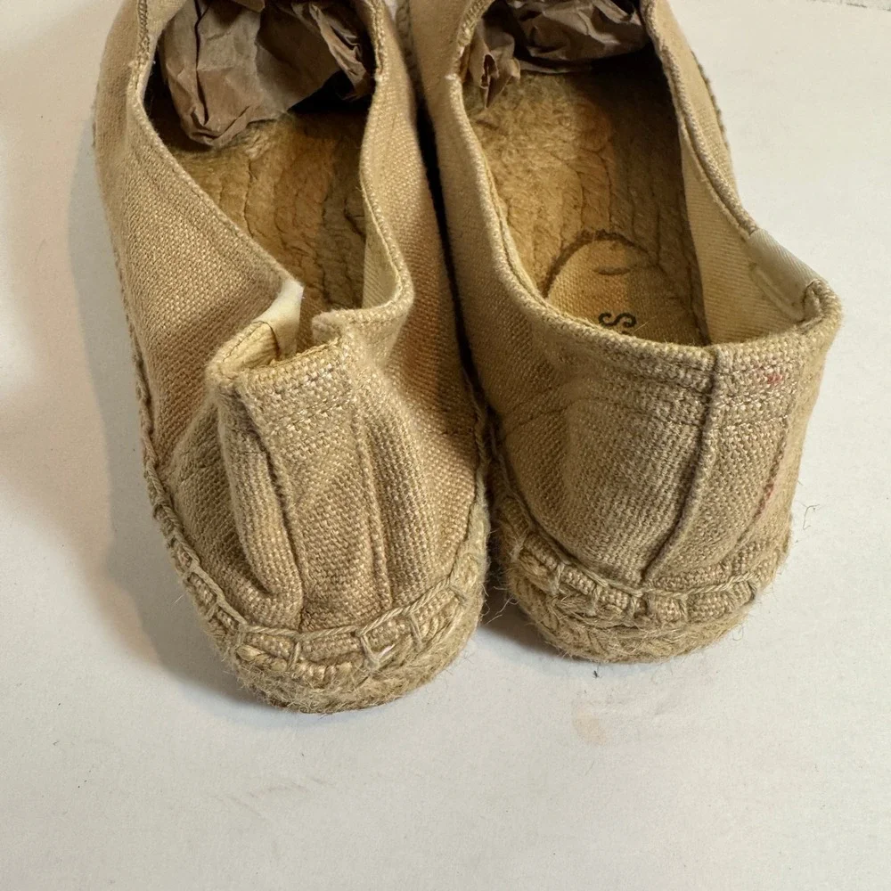 Soludos Espadrille Slip On Palm Tree Embroidered Shoes‎ Womens Size 7.5